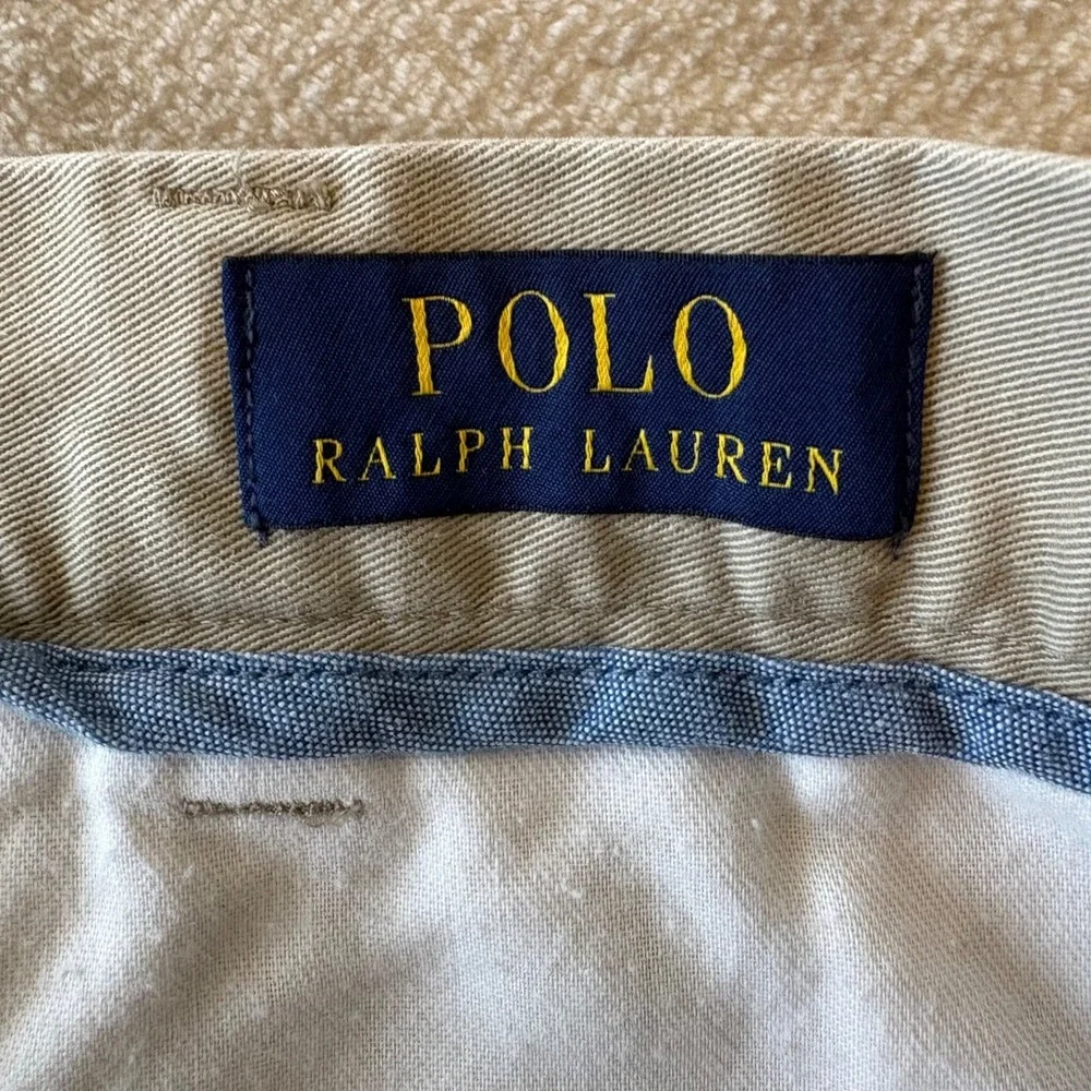 Polo Ralph Lauren Shorts‎ Mens Size 40 Beige Chino Classic Casual Preppy